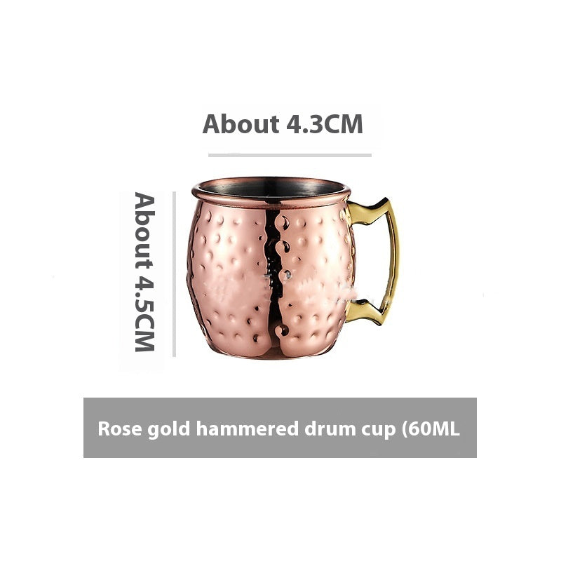 Stainless Steel Moscow Mule Cup Set - Copper Plated Drinkware for Bar & Home