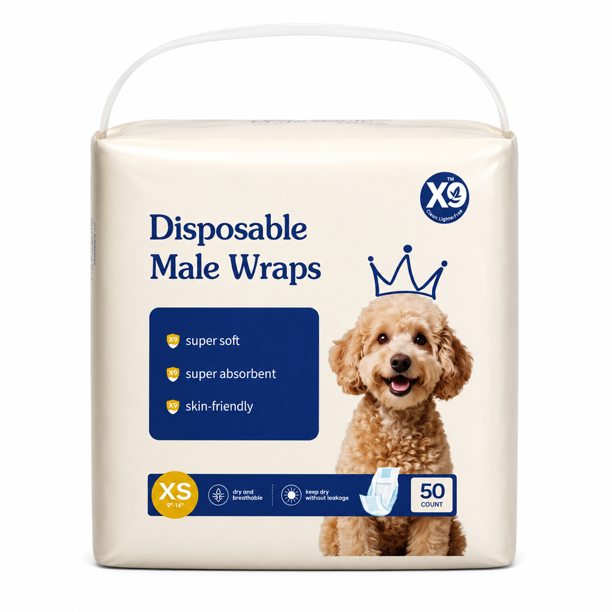 Disposable Male Dog Wraps - Leak-Proof, Breathable, Absorbent Dog Diapers
