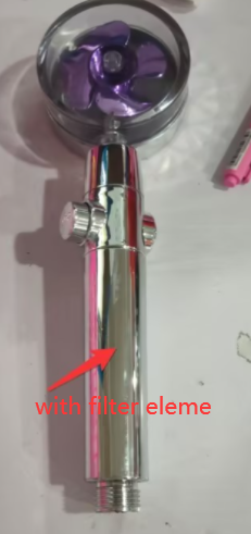High Pressure Turbo Shower Head with Water Saving Feature & 360° Fan Extension