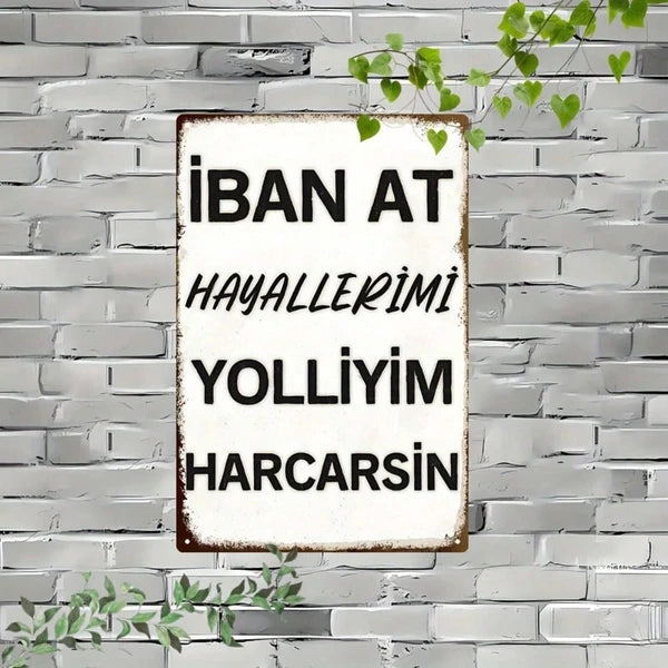 Metal Tin Sign Wall Decoration - 20 cm x 20 cm