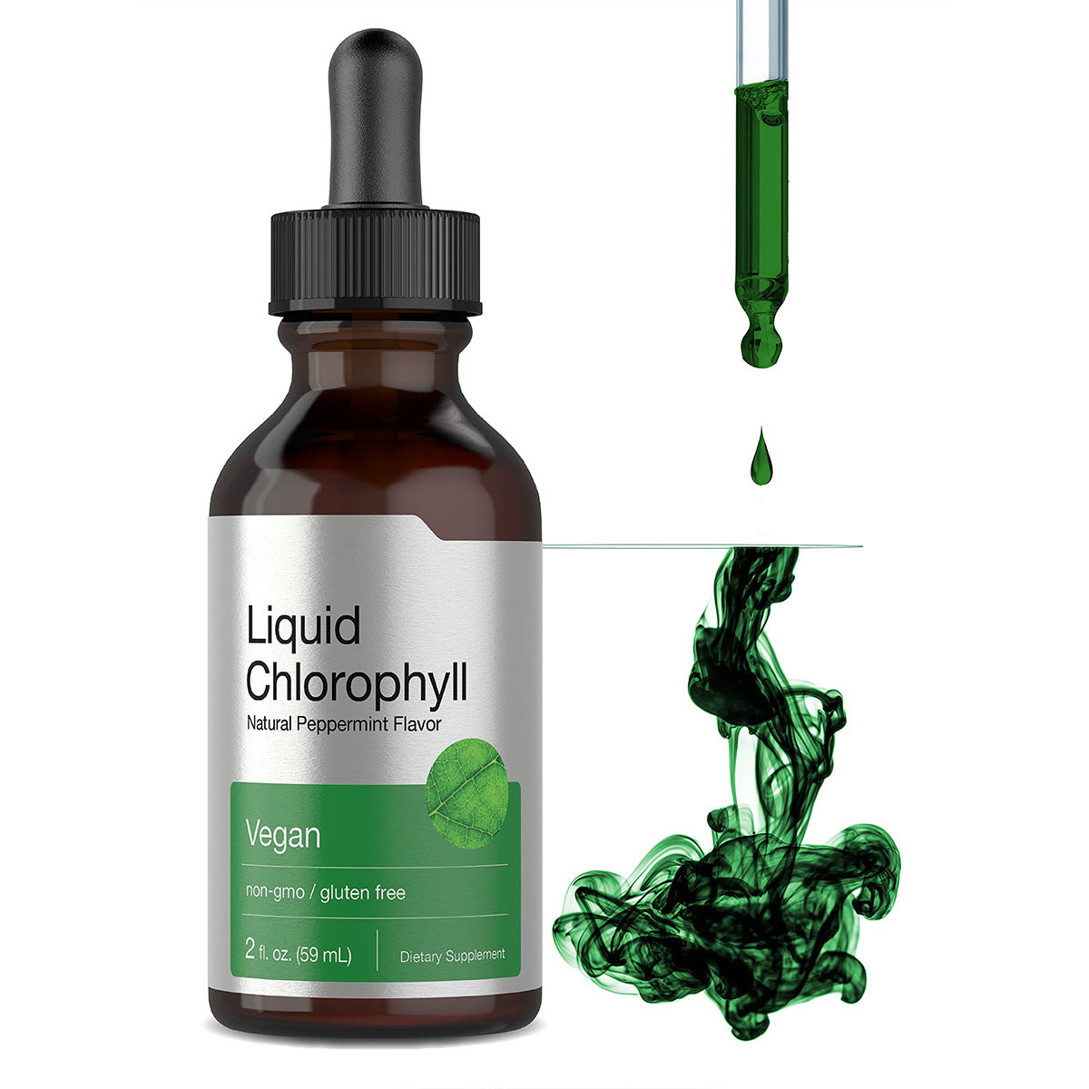 Chlorophyll Drops Dietary Fiber Supplement 59ml - Health & Wellness