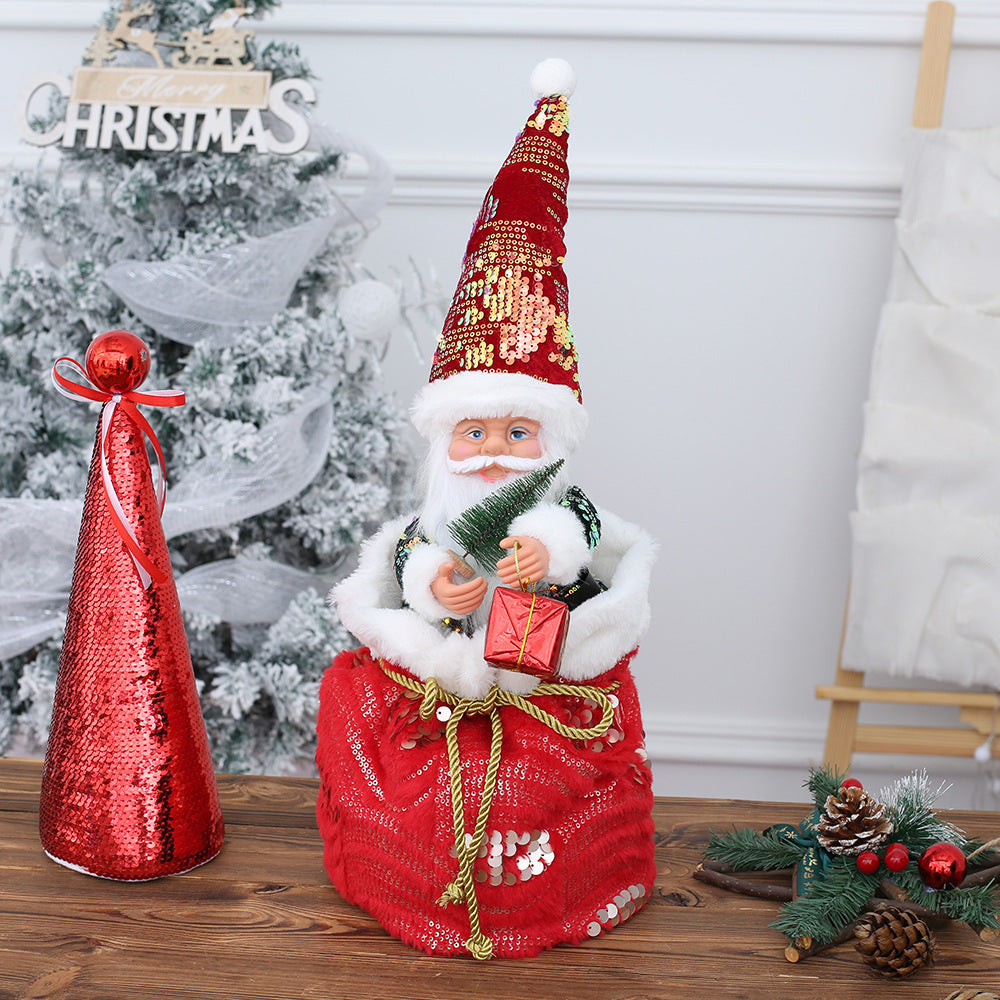 Musical Dancing Santa Claus Christmas Decoration - Desktop Ornament