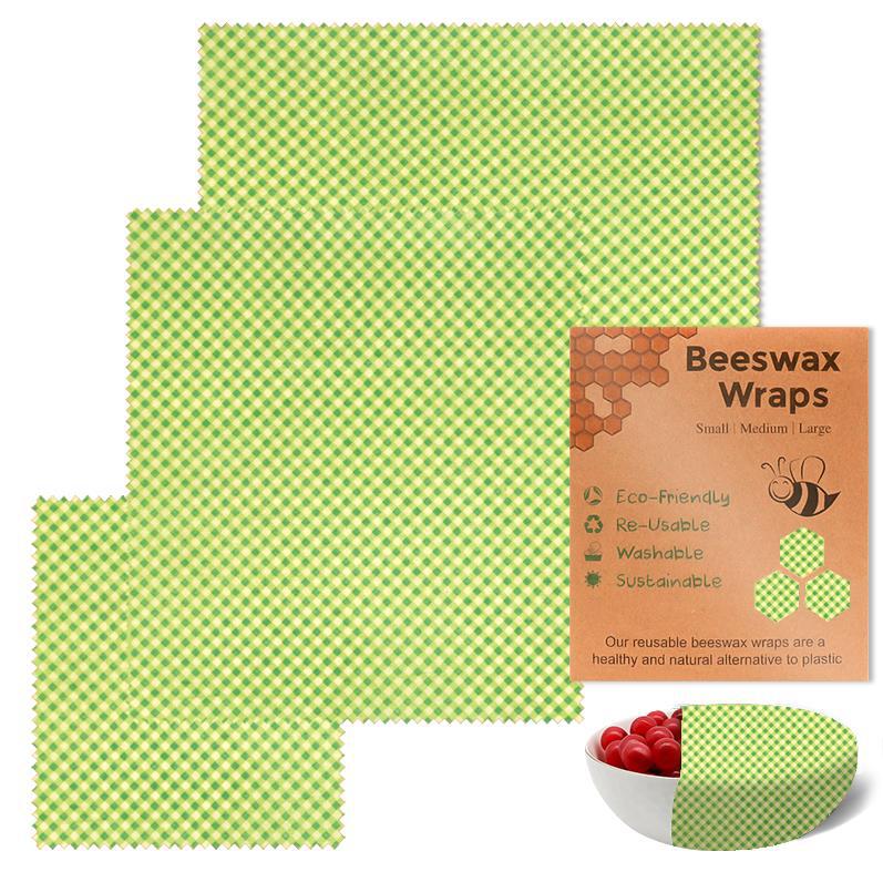 Beeswax Food Wraps Reusable Preservative Cloths Eco-Friendly Food Storage