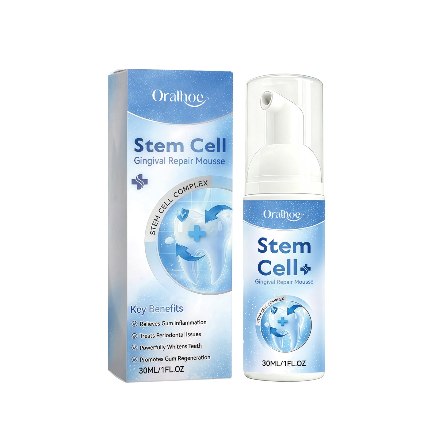 Refreshing Dental Care Mousse - 30ml Oral Hygiene Foam for Teeth & Gums