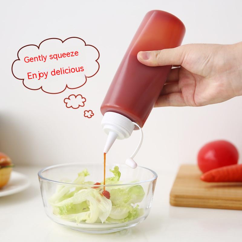 Food Grade Plastic Squeeze Bottle for Seasonings 200ml/300ml - Eco-Friendly Kitchen Storage