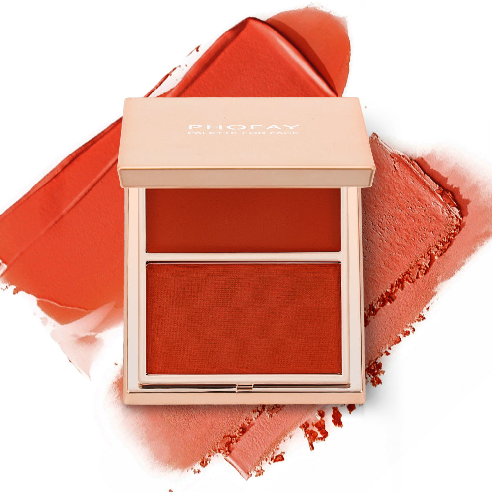 Cream and Powder Blush Duo - Weightless Face Makeup Palette