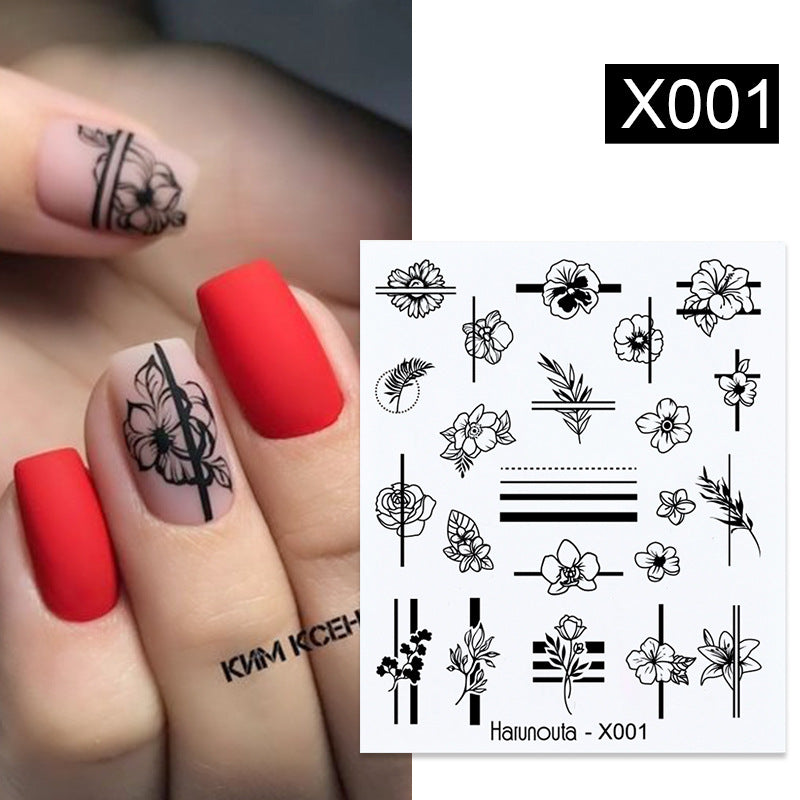 Nail Art Butterfly Sticker Flower Leaf Decal Kit - Assorted Formats