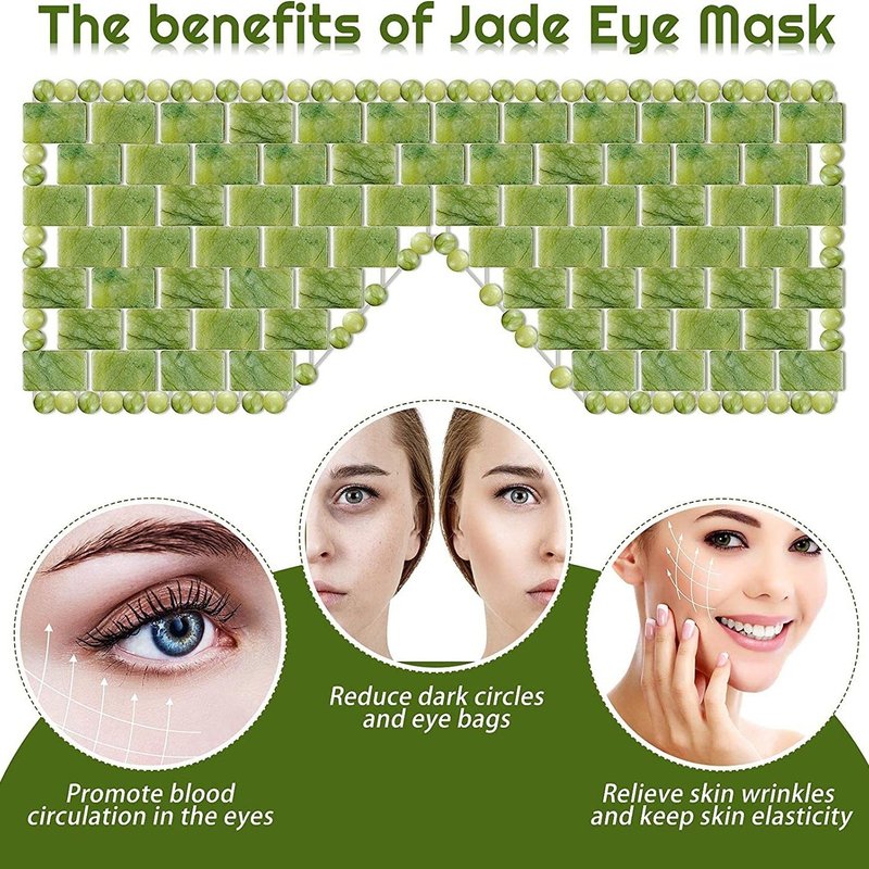 Ice Jade Eye Mask Ice Eyeshade Jade Eye Curtain for Facial Relaxation