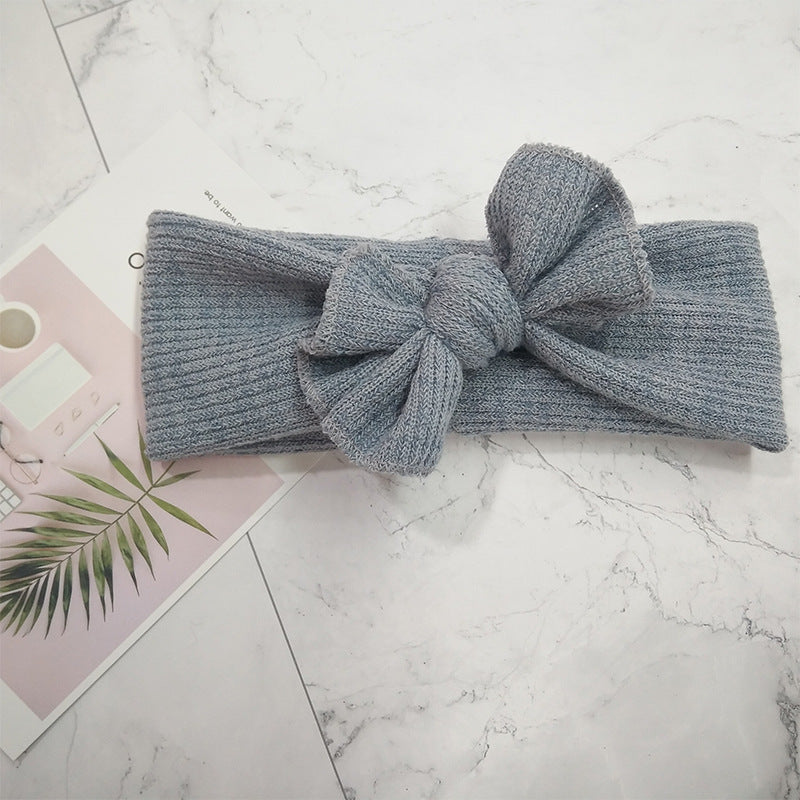 Baby Knitted Bow Headband for Autumn and Winter - Soft & Comfortable Hair Accessory
