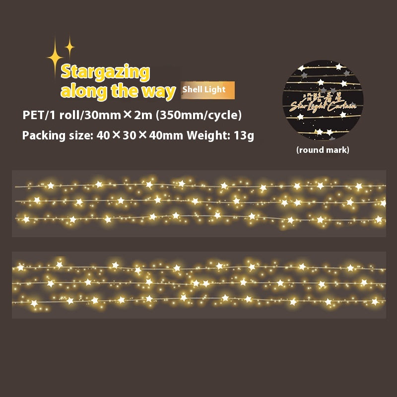 Decorative LED Light Curtain Series DIY Home Decoration Stickers Tape - CJ