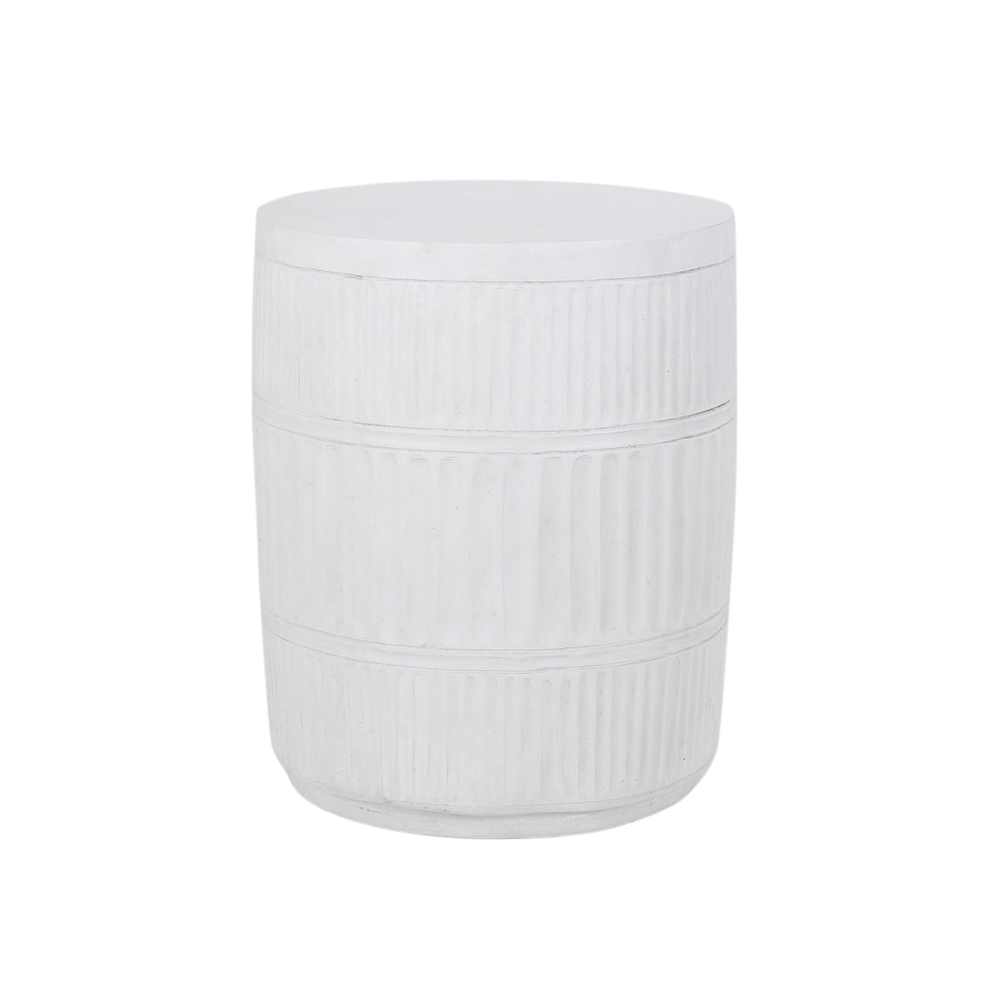 Outdoor Patio End Table - Antique White, Lightweight Design