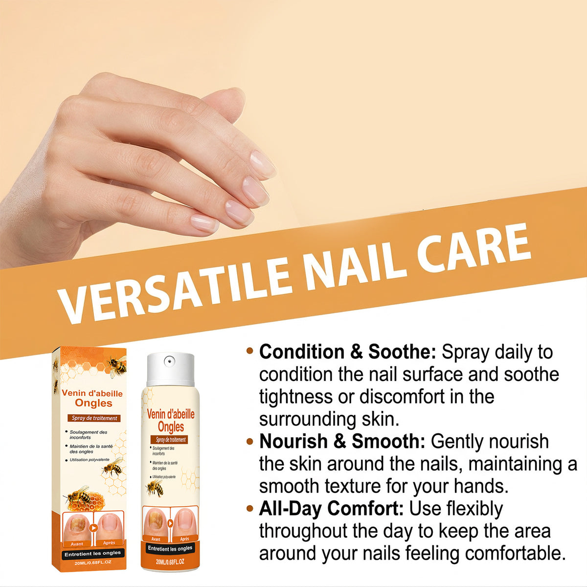 Nail Care Spray - 20ml Moisturizing & Shine