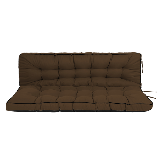 Outdoor Swing Cushions 70 Inch Waterproof 4-Inch Thick Replacement Seat with Backrest & Ties for Patio Garden