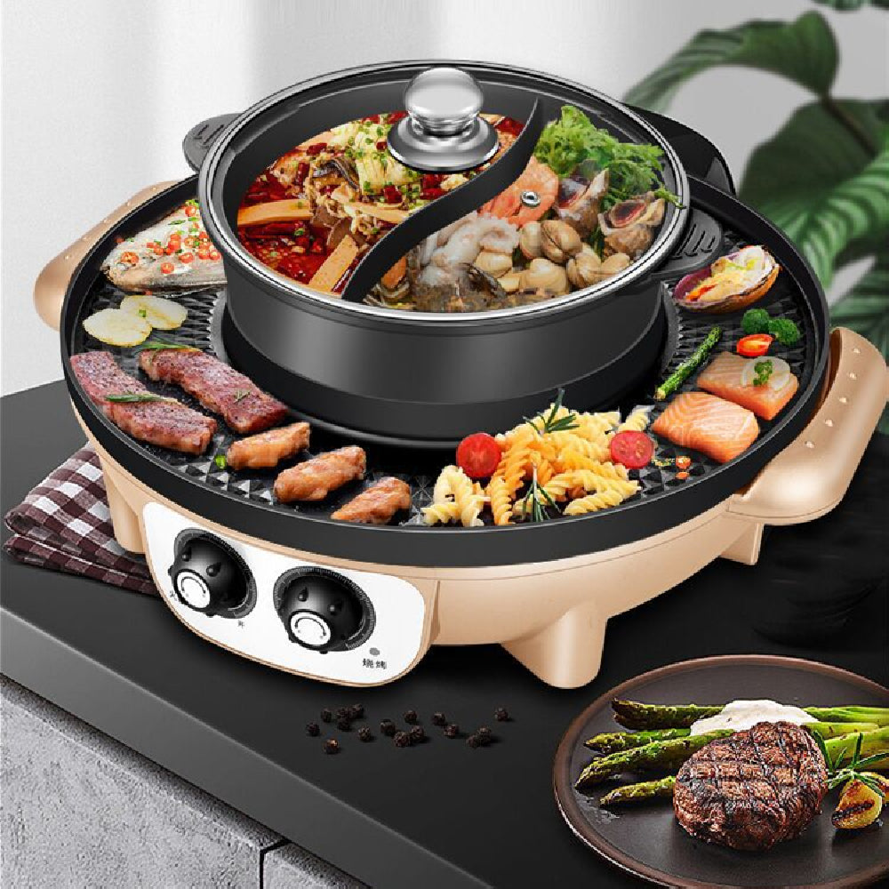 Korean-Style Electric Hot Pot & Grill Multi-Functional All-in-One Cooker