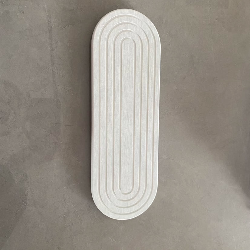 Bamboo Bathroom Drain Coaster with Feet - Quick-Drying Water Tank Rack 30x10cm