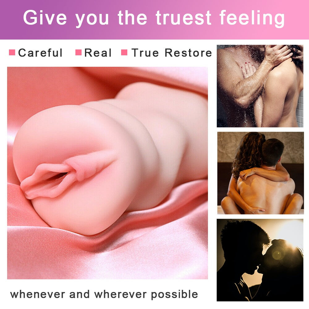 Realistic Male Masturbator Cup - Flesh Stroker Toy for Men