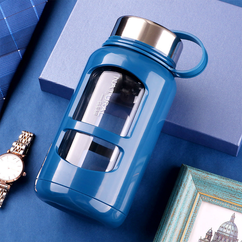 Large Capacity Double Layer Glass Tea Water Separator with Heat Insulation