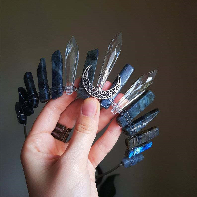 Labradorite Crystal Headband - DIY Hair Accessory