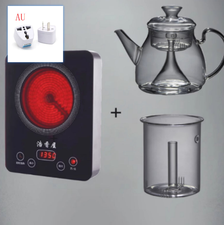 Large Capacity Glass Steam Teapot for Home Brewing - 1.5L