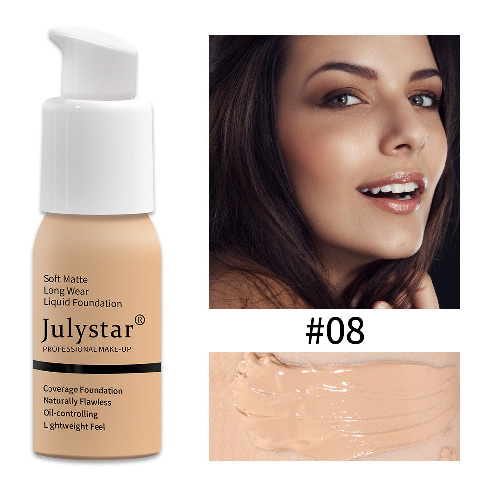 Long-Lasting Liquid Foundation - Waterproof Moisturizing Concealer Makeup