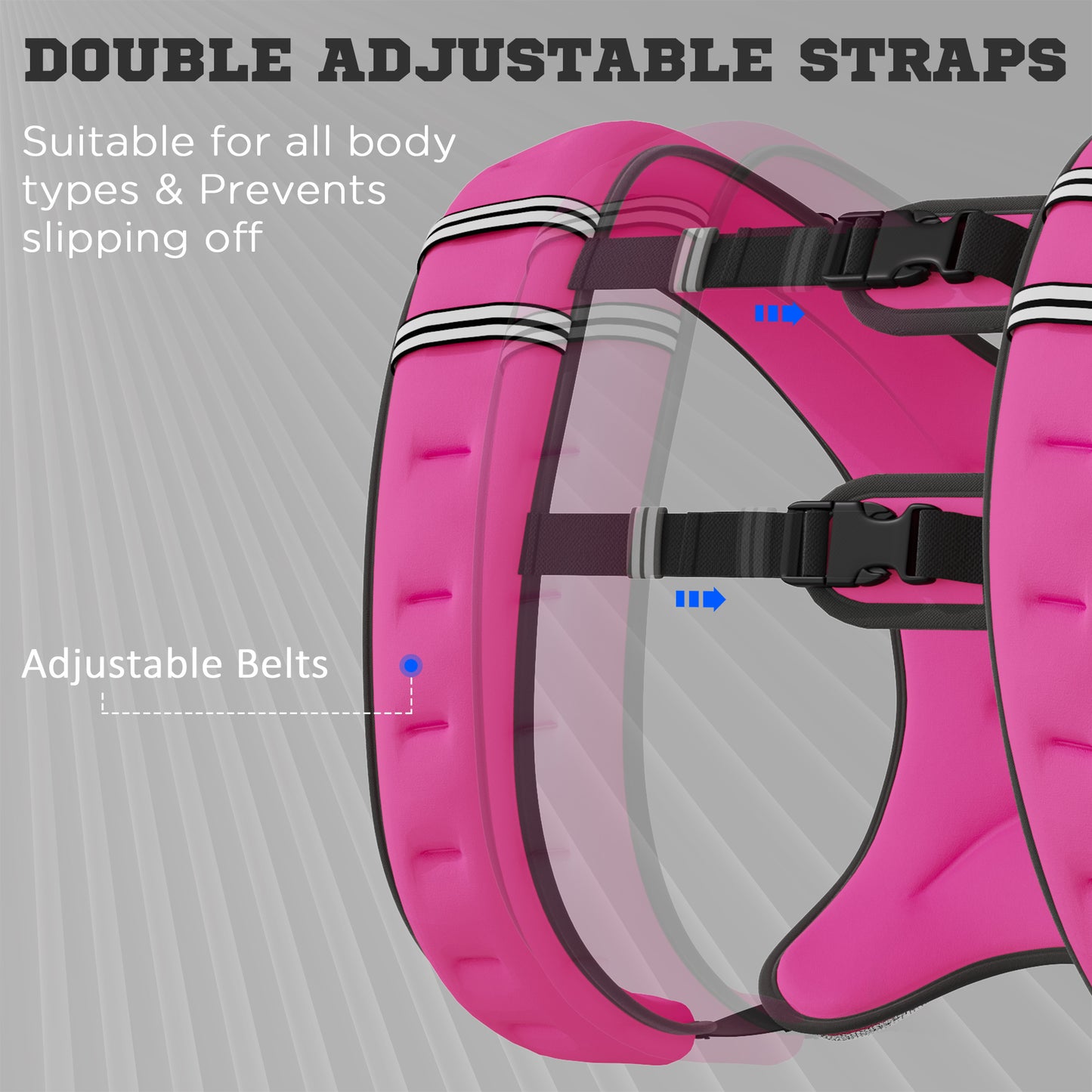 Adjustable Weighted Vest for Workout - 17.6 lbs, Pink