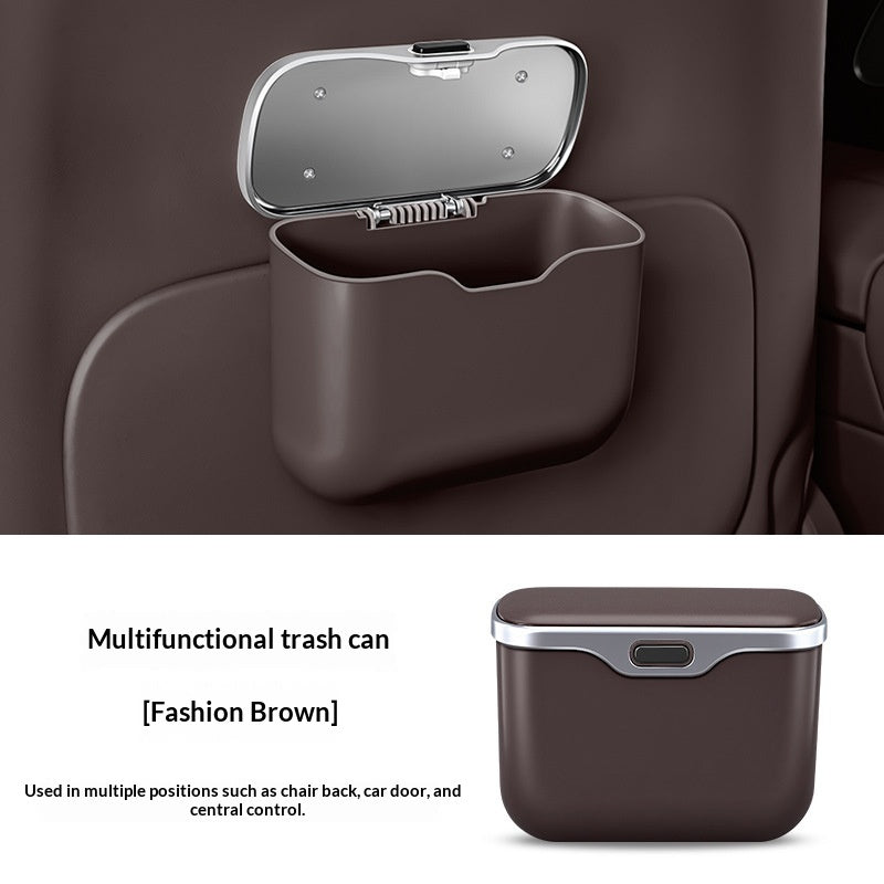 Car Trash Can Hanging Storage Bin Multi-Functional Interior Organizer