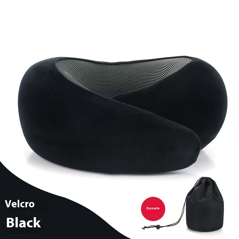U-Shaped Memory Foam Travel Pillow - Adjustable Neck Support