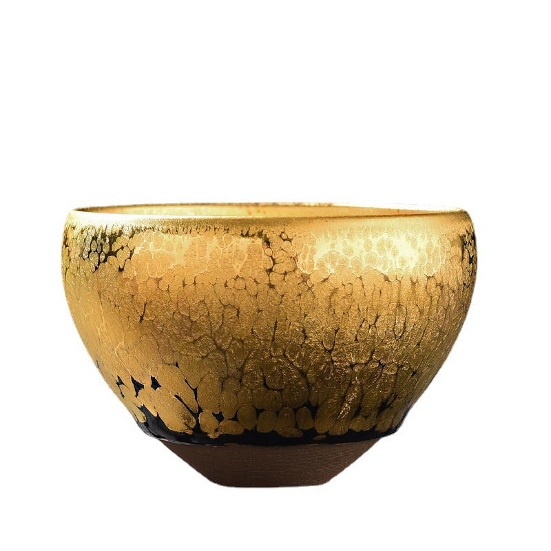 Gold Oil Drop Gilding Tea Cup - Retro Luxury Tea Drinkware