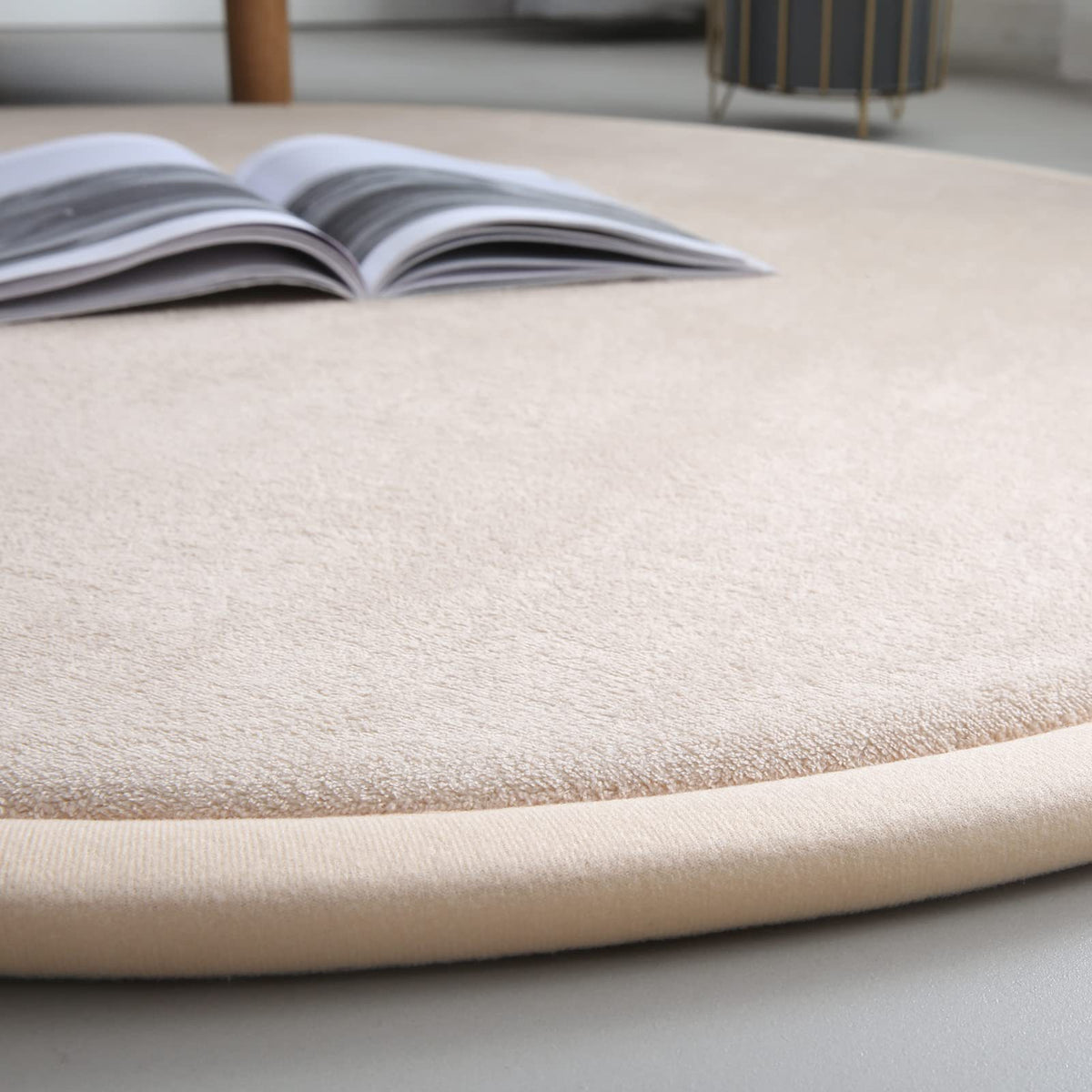 Japanese-Style Minimalist Shatter-Resistant Tatami Floor Mat - 140x140cm, Thick Cushion for Kids & Home