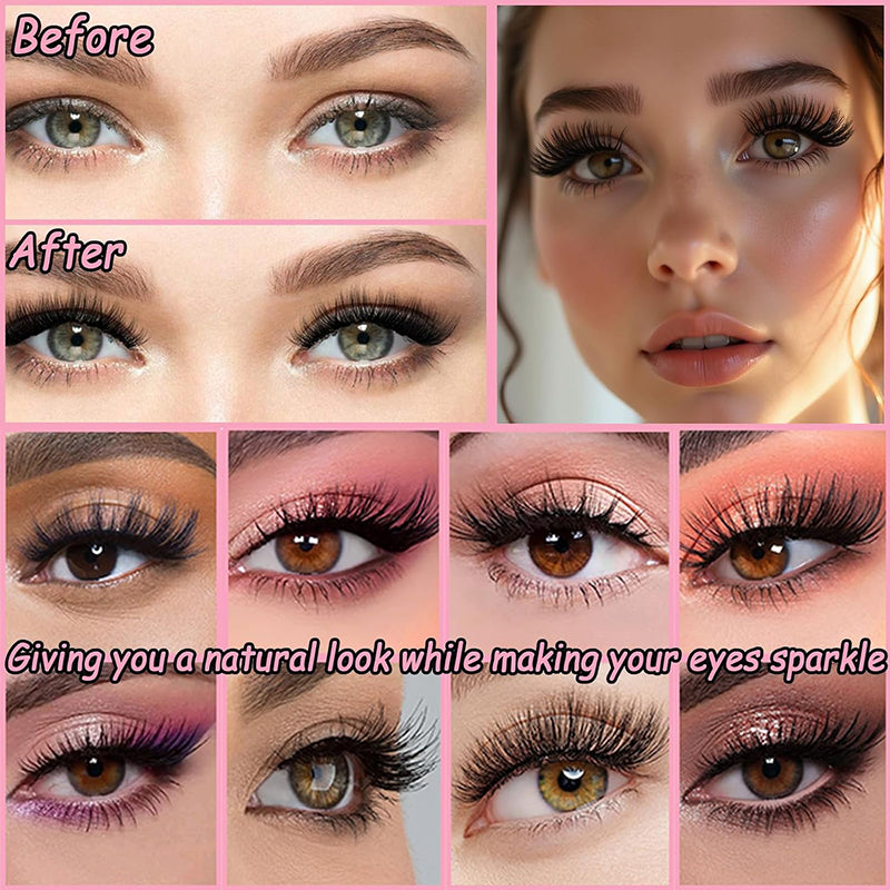 640 Pcs Lash Clusters - 9-16mm D Curl Fluffy Individual Eyelashes
