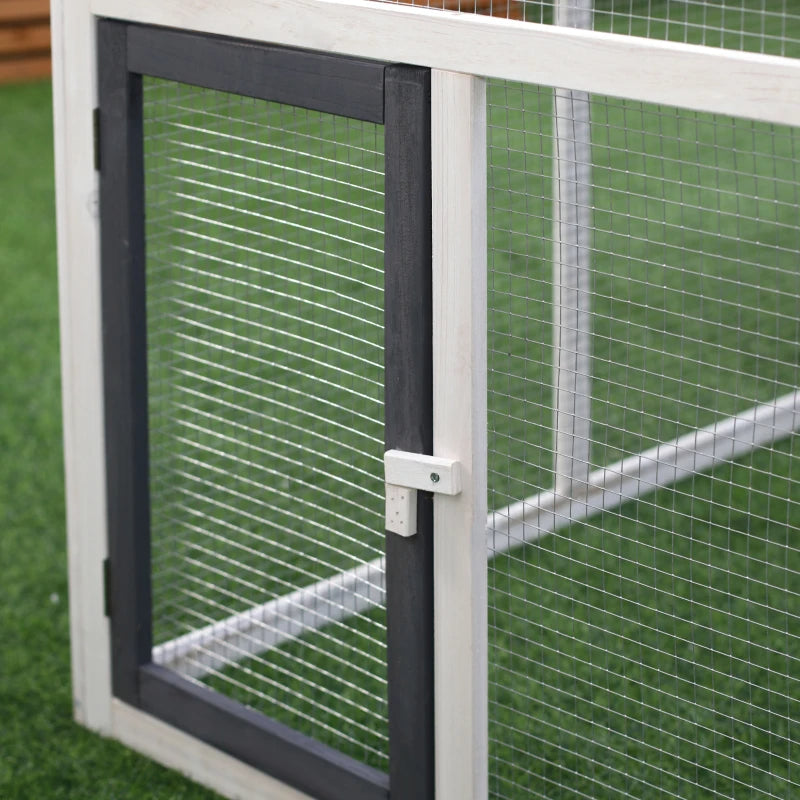 Wooden Chicken Coop with Nesting Box Ramp and Run - Outdoor Poultry Cage