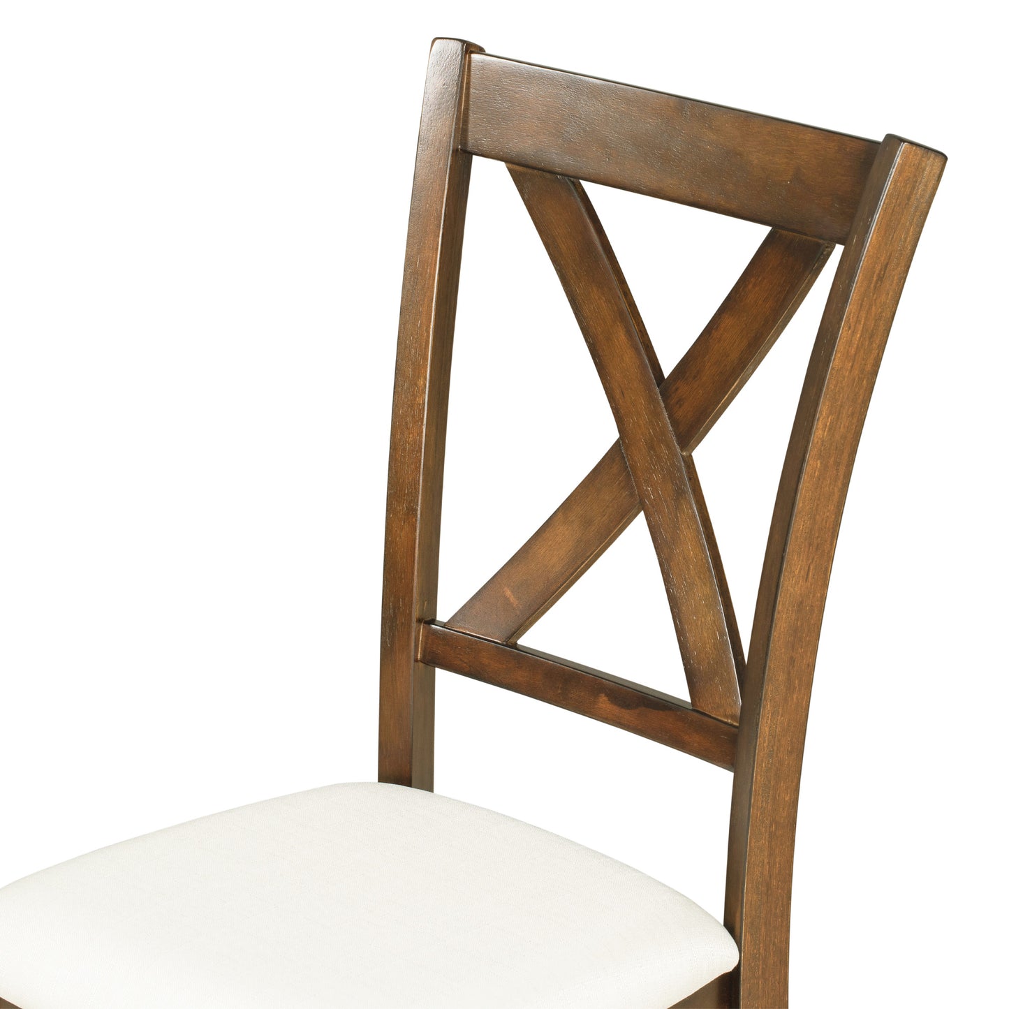 6-Piece Wooden Dining Table Set with Chairs and Bench - Natural Cherry