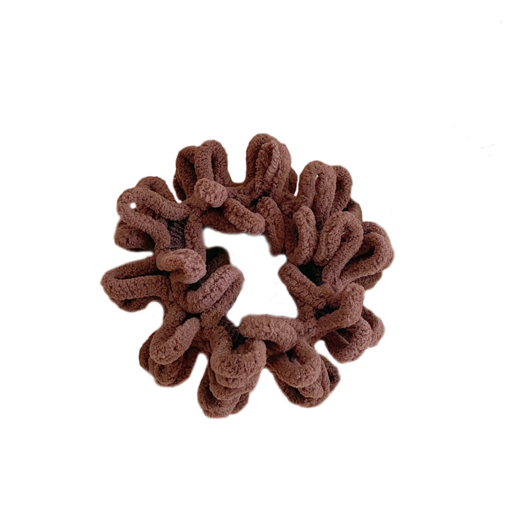 Large Velvet Hair Rope Ponytail Holder with Intestine Shape Jewelry