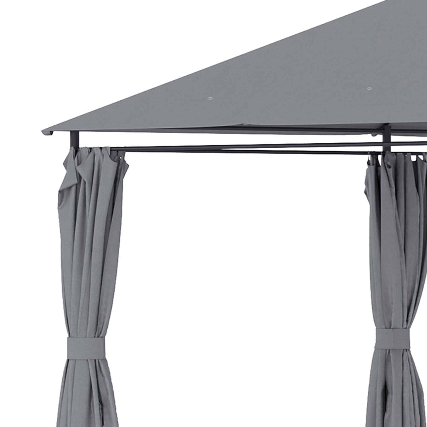 10x13 Outdoor Patio Gazebo Canopy with 6 Sidewalls - Gray