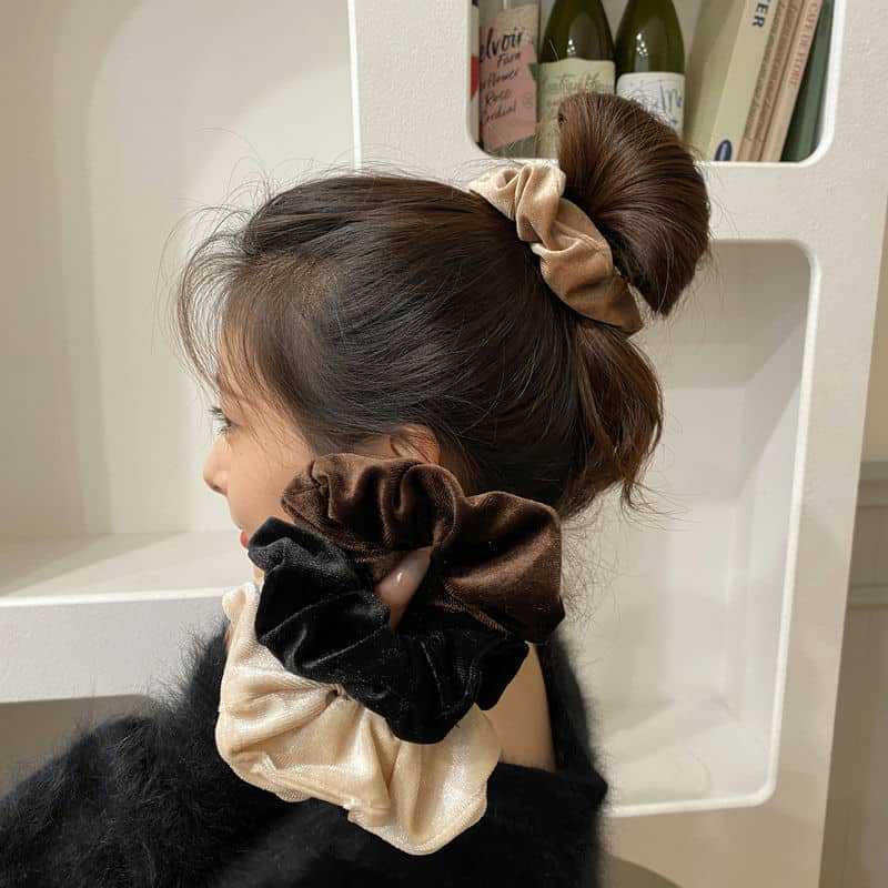 Velvet Large Hair Band for Autumn Winter Retro Style - Elastic Head Accessory