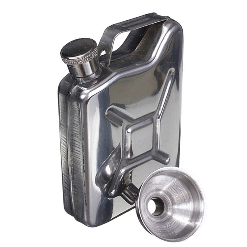 Portable Stainless Steel Oil Barrel-Shaped Wine Jug with Accessories