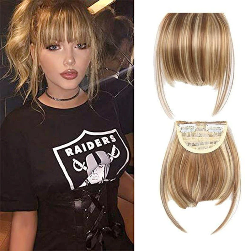 Synthetic Wigs for Women with Air Bangs and Sideburns - Multiple Colors