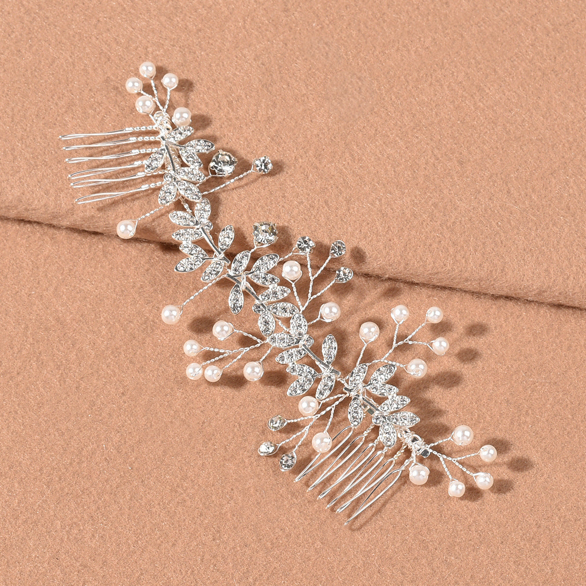 Bridal Hair Comb Flower Rhinestone Headpiece