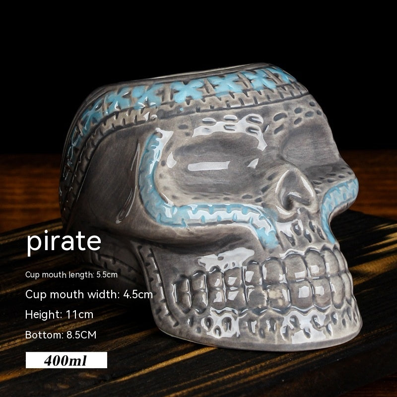 Creative Ceramic Cocktail Glass - Retro Style Multi-Design Drinkware