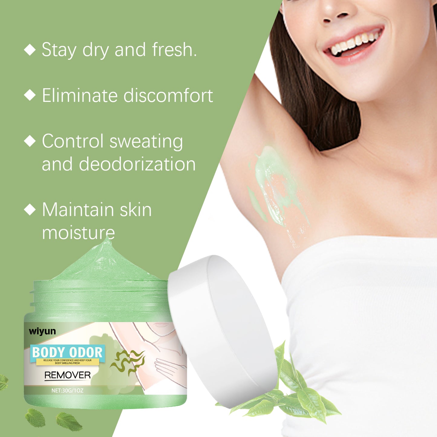 Underarm Antiperspirant Cream - Long-Lasting Sweat & Odor Control