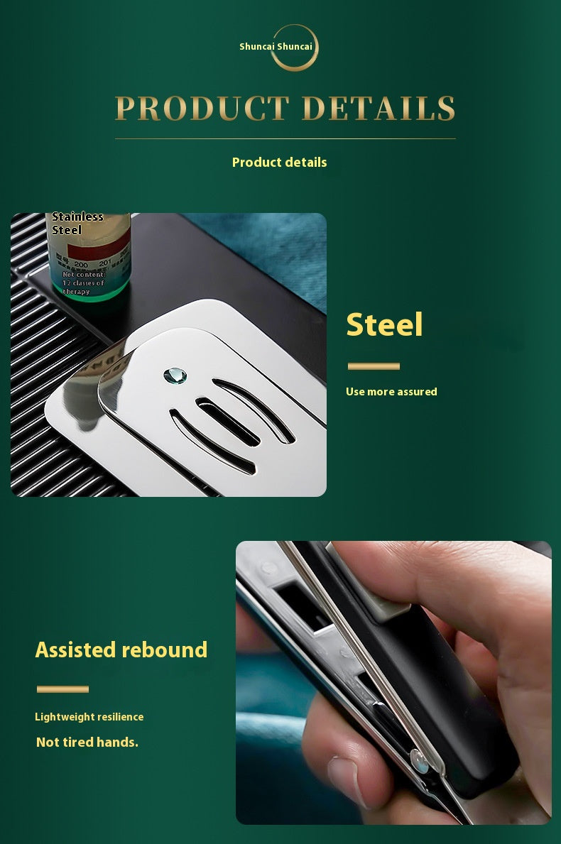 304 Stainless Steel Dual-Use Steak Tong with Slide Fastener - Kitchen Food Serving Tool