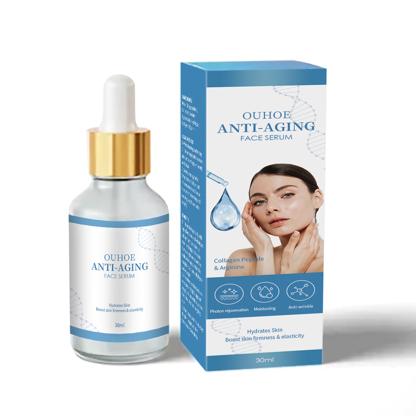 Hyaluronic Acid Anti-Wrinkle Face Serum - Firming & Moisturizing Essence