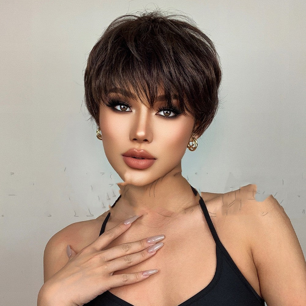 Short Straight Hair Wig - Multiple Colors