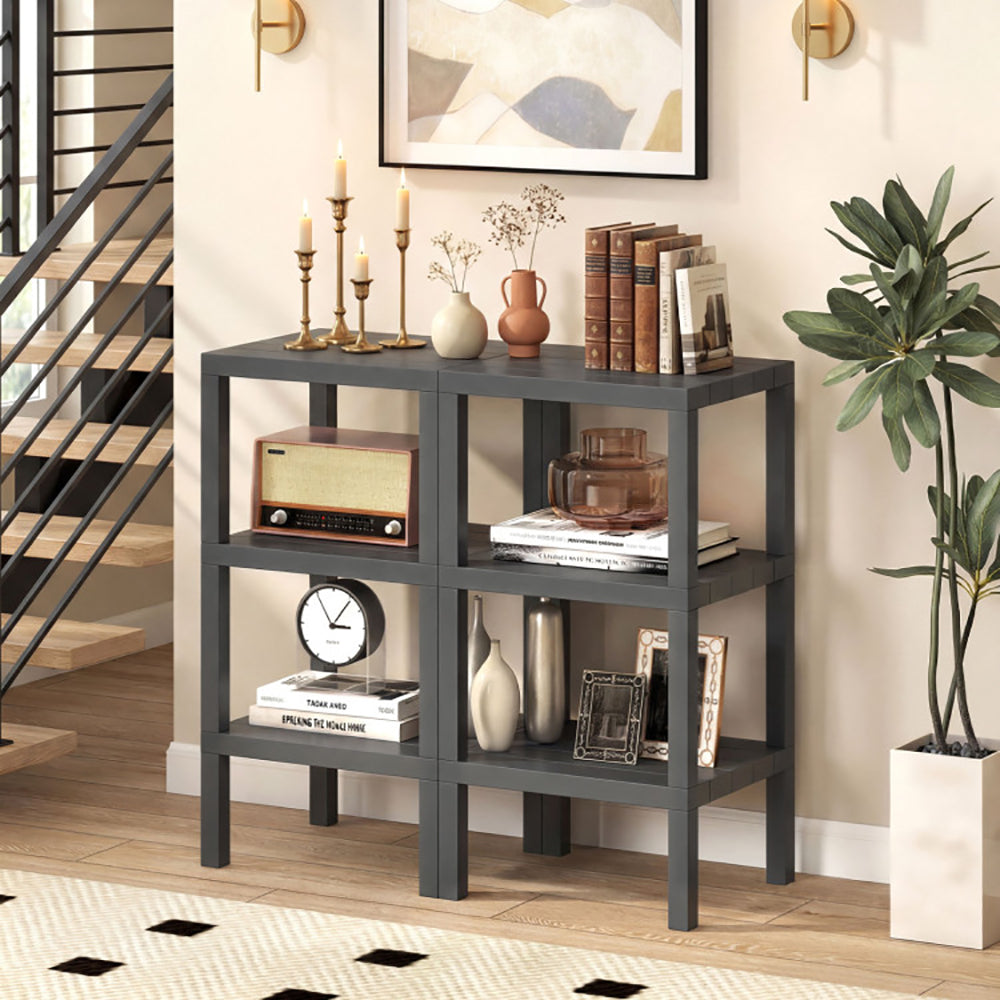 6 Tier Plastic Modular Storage Shelves For Living Room And Kitchen
