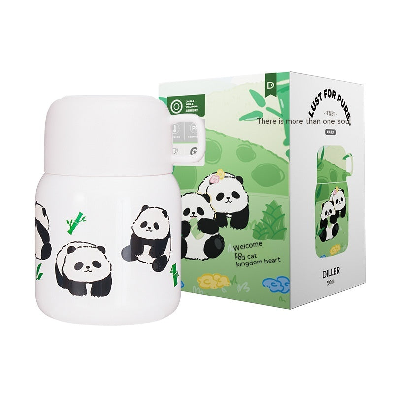 Insulated Panda Mug Stainless Steel Travel Water Cup Gift for Kids & Adults