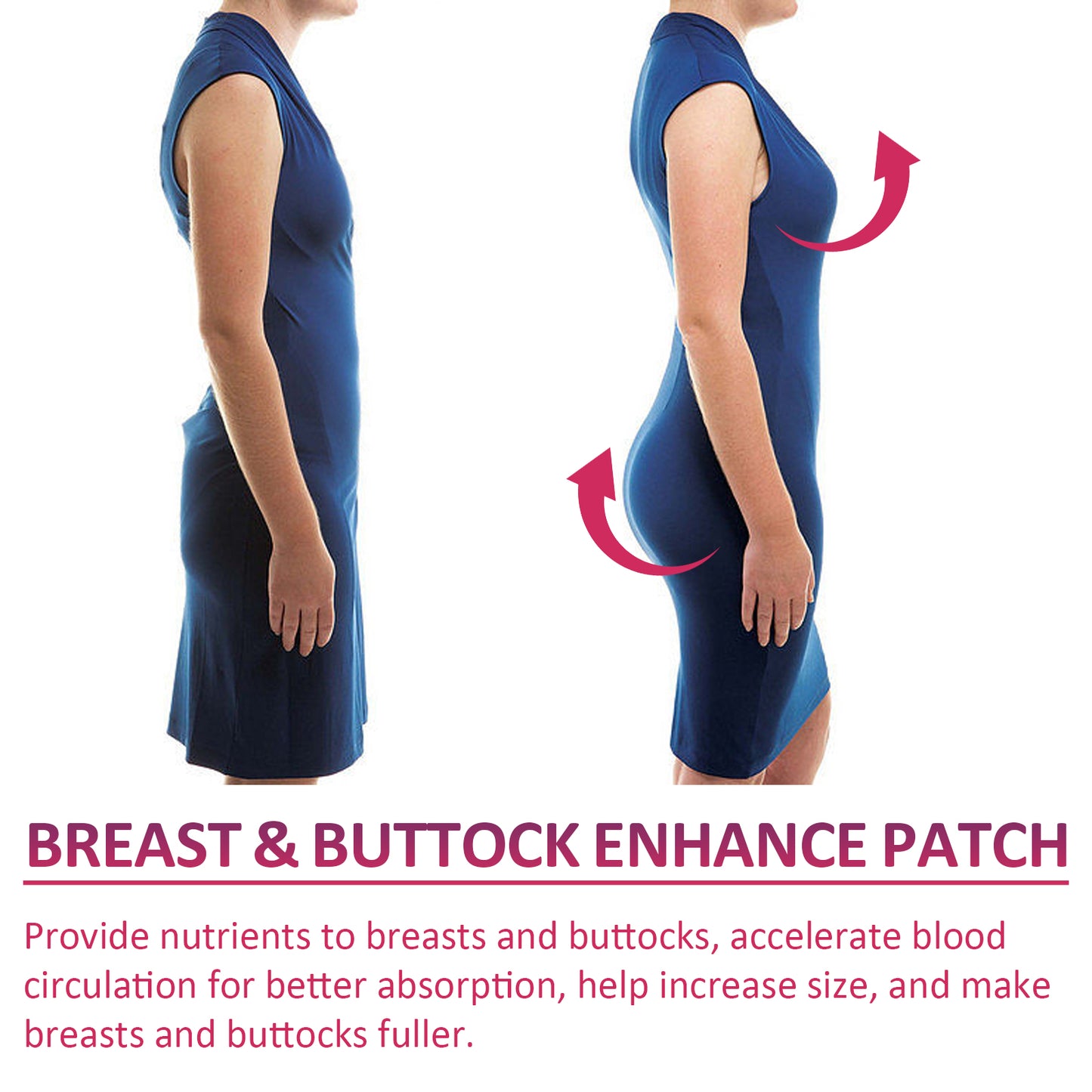 Breast and Buttock Enhancement Patches - 8 Pack Natural Shaping Treatment