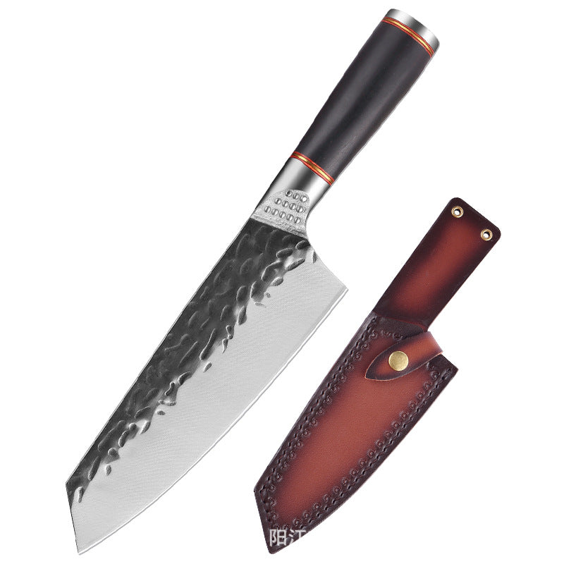 Stainless Steel Forged Hammer Pattern Kitchen Knife Set