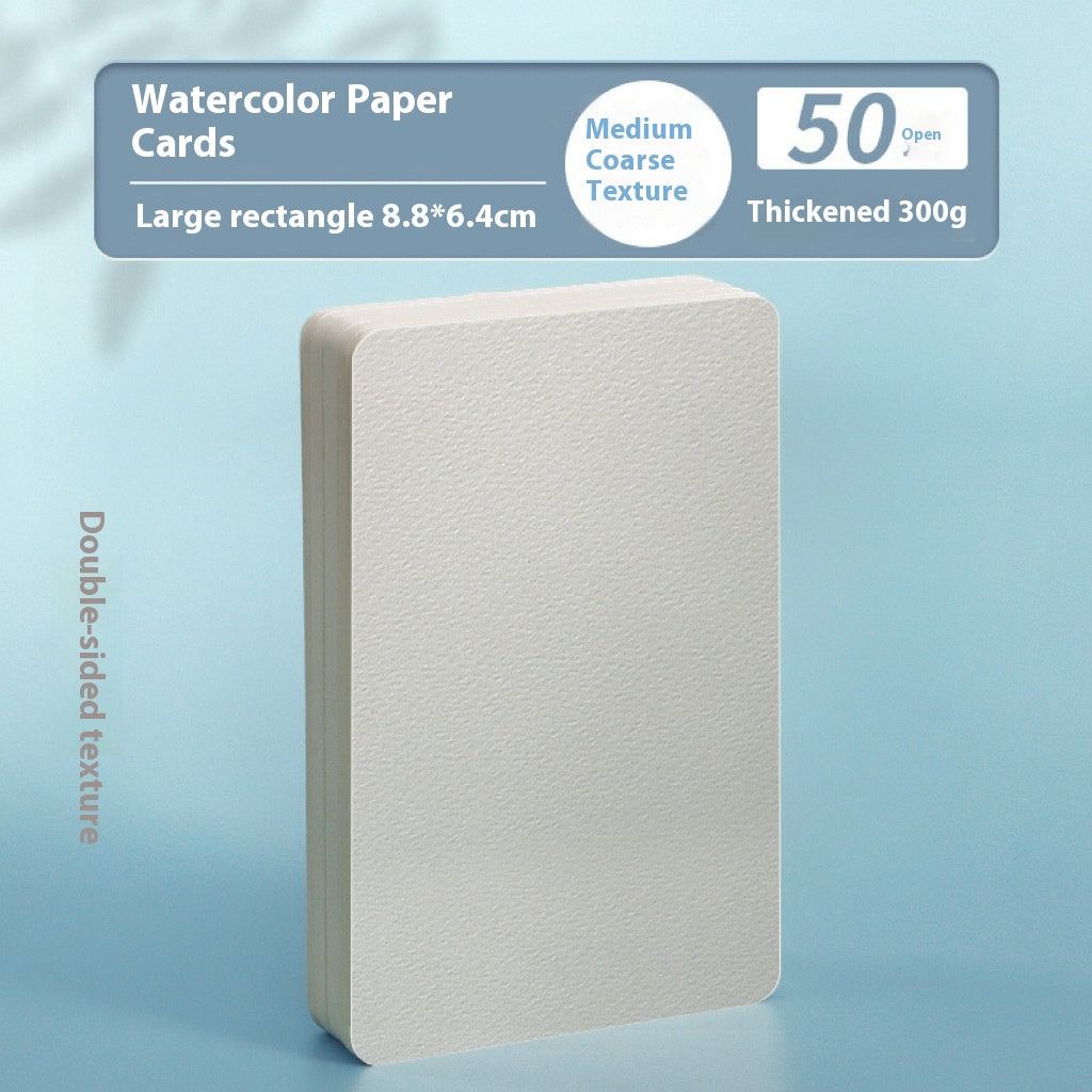 Watercolor Paper Postcard Set - 50 Sheets Various Sizes for Art & Craft