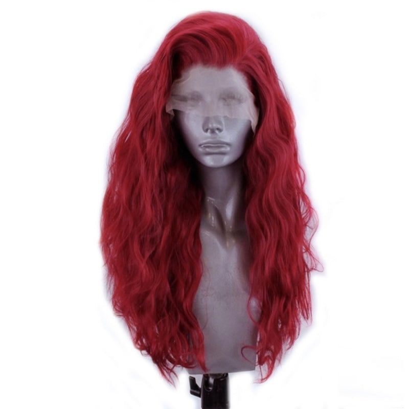 High Temperature Synthetic Lace Wig with Micro-Roll Big Wave Style - Full Lace Hairpiece for Women