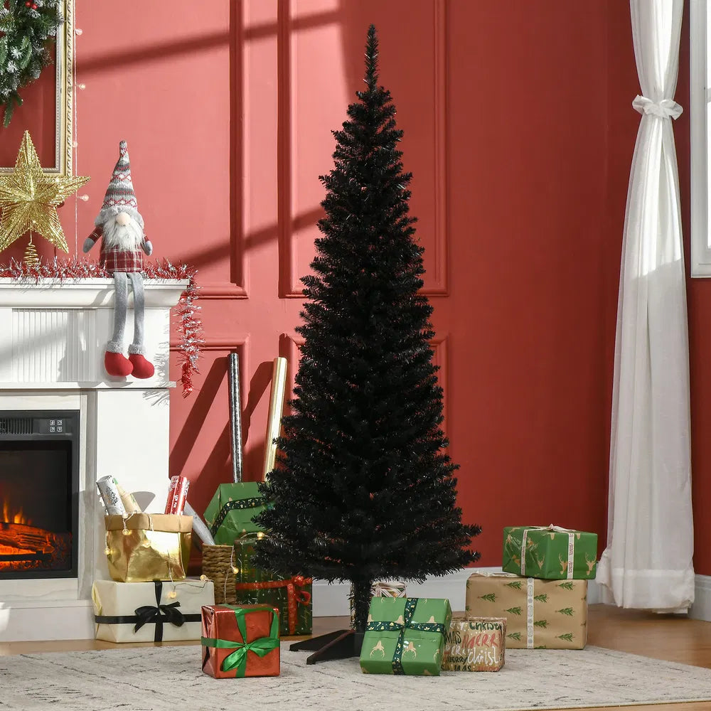 5ft Slim Pencil Artificial Christmas Tree - Black